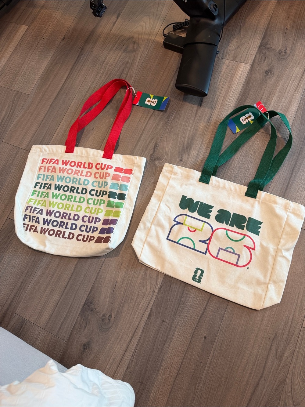FIFA WORLD CUP AMERICA 2026 set of 2 Canvas Tote FIFA Authentic